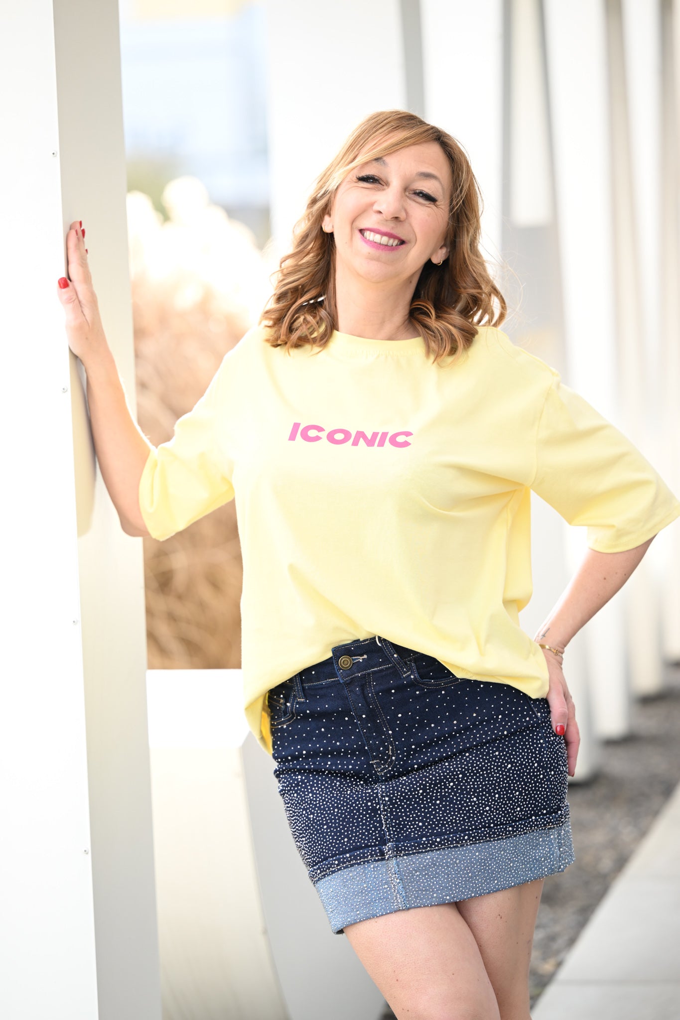 T-shirt Iconic jaune