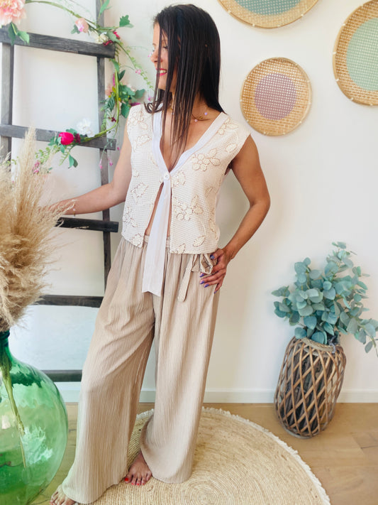 Pantalon Daisy beige