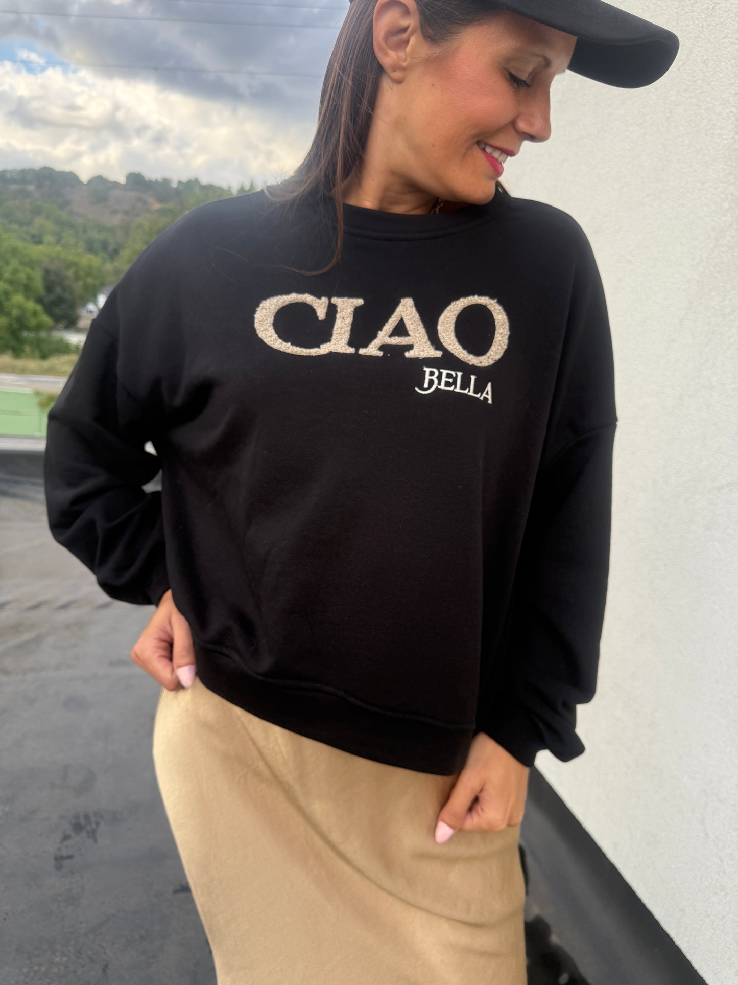 Sweat Ciao Bella noir