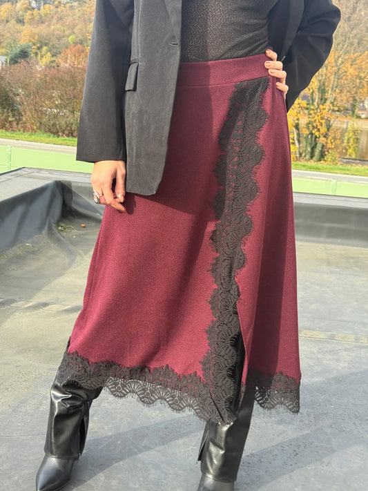 Jupe Mady bordeaux