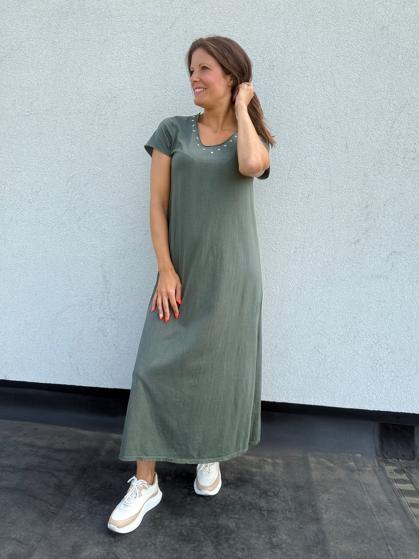 Robe Olivia vert kaki