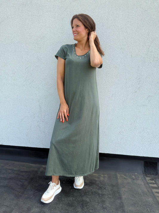 Robe Olivia vert kaki