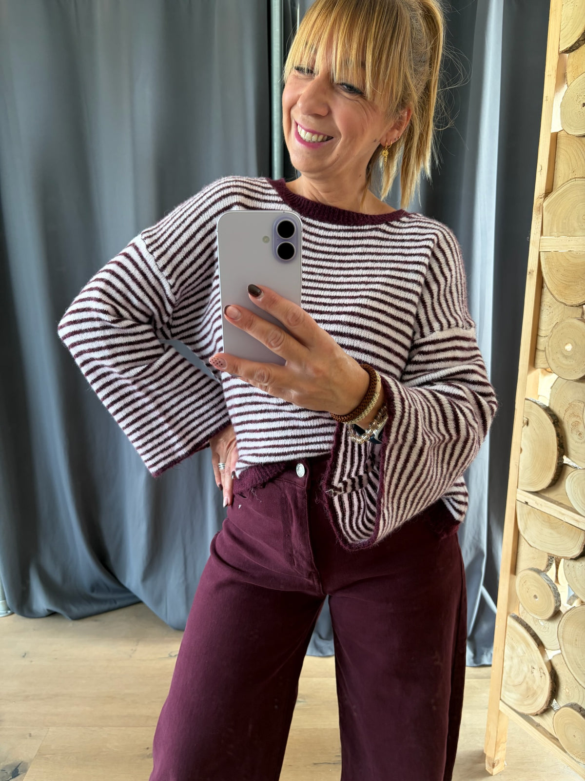 Pull Manille bordeaux