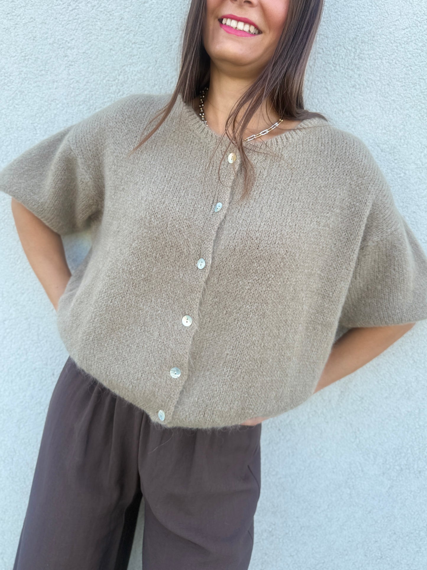 Gilet Cosy taupe