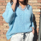 Pull BOUCLETTE bleu ciel
