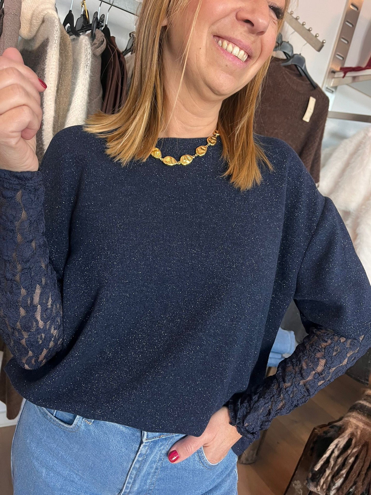 Pull Gloria Bleu marine