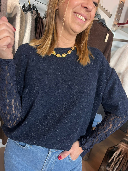 Pull Gloria Bleu marine