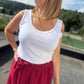Top Virginia blanc
