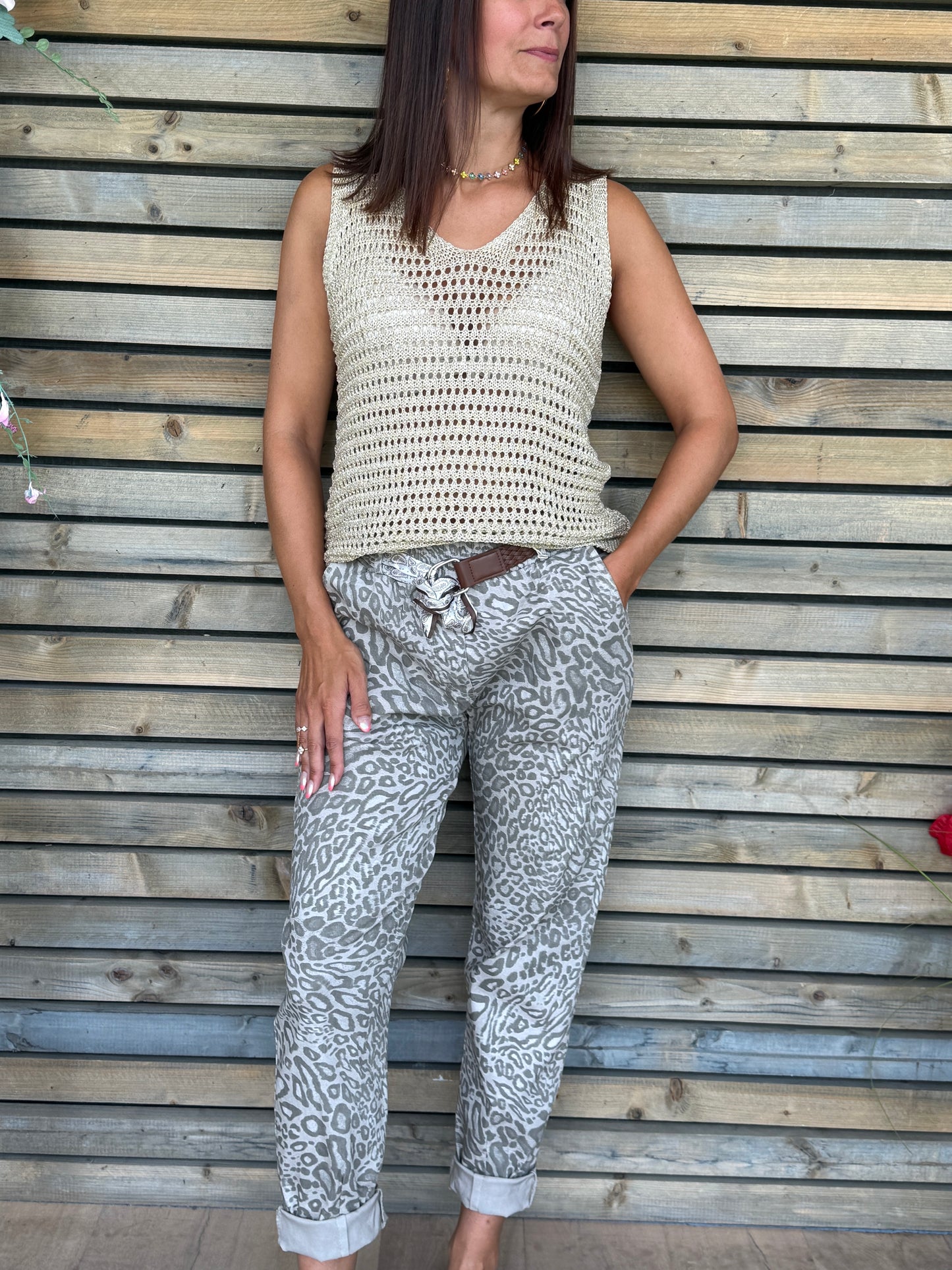 Pantalon Alessia taupe