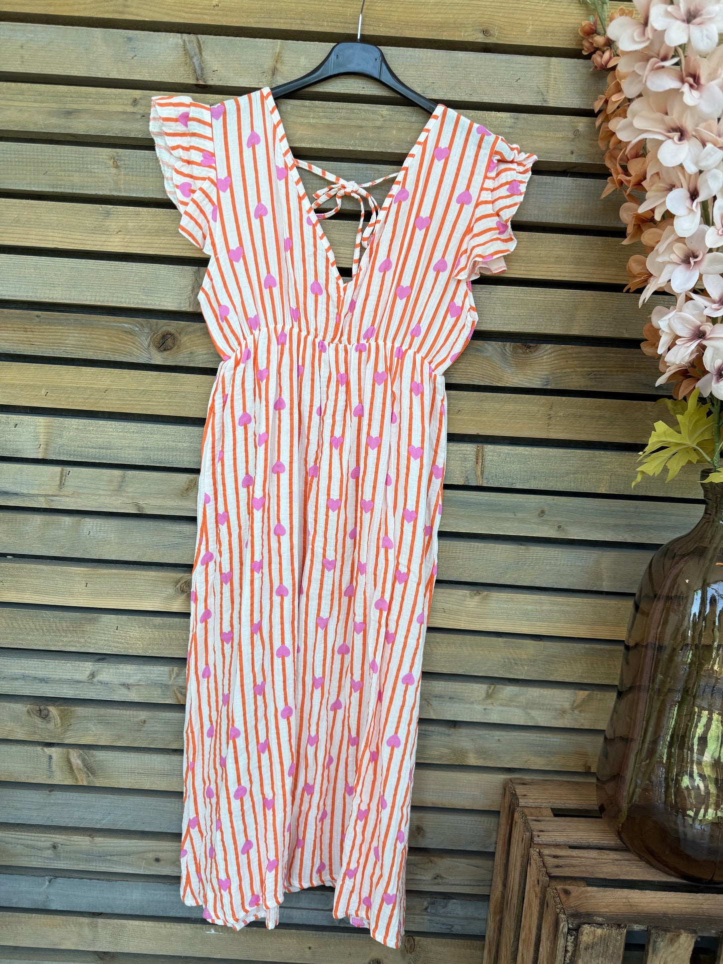 Robe Coeur orange
