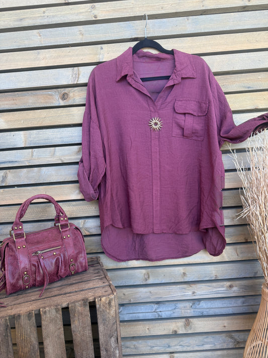 Blouse Aria bordeaux