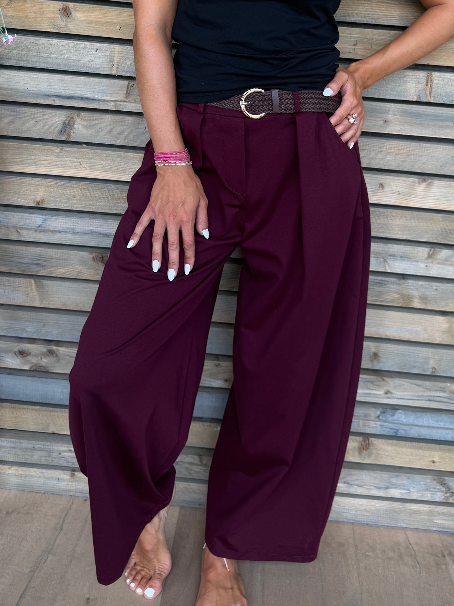 Pantalon Lola bordeaux