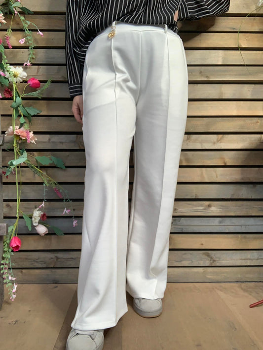 Pantalon Daevon blanc cassé
