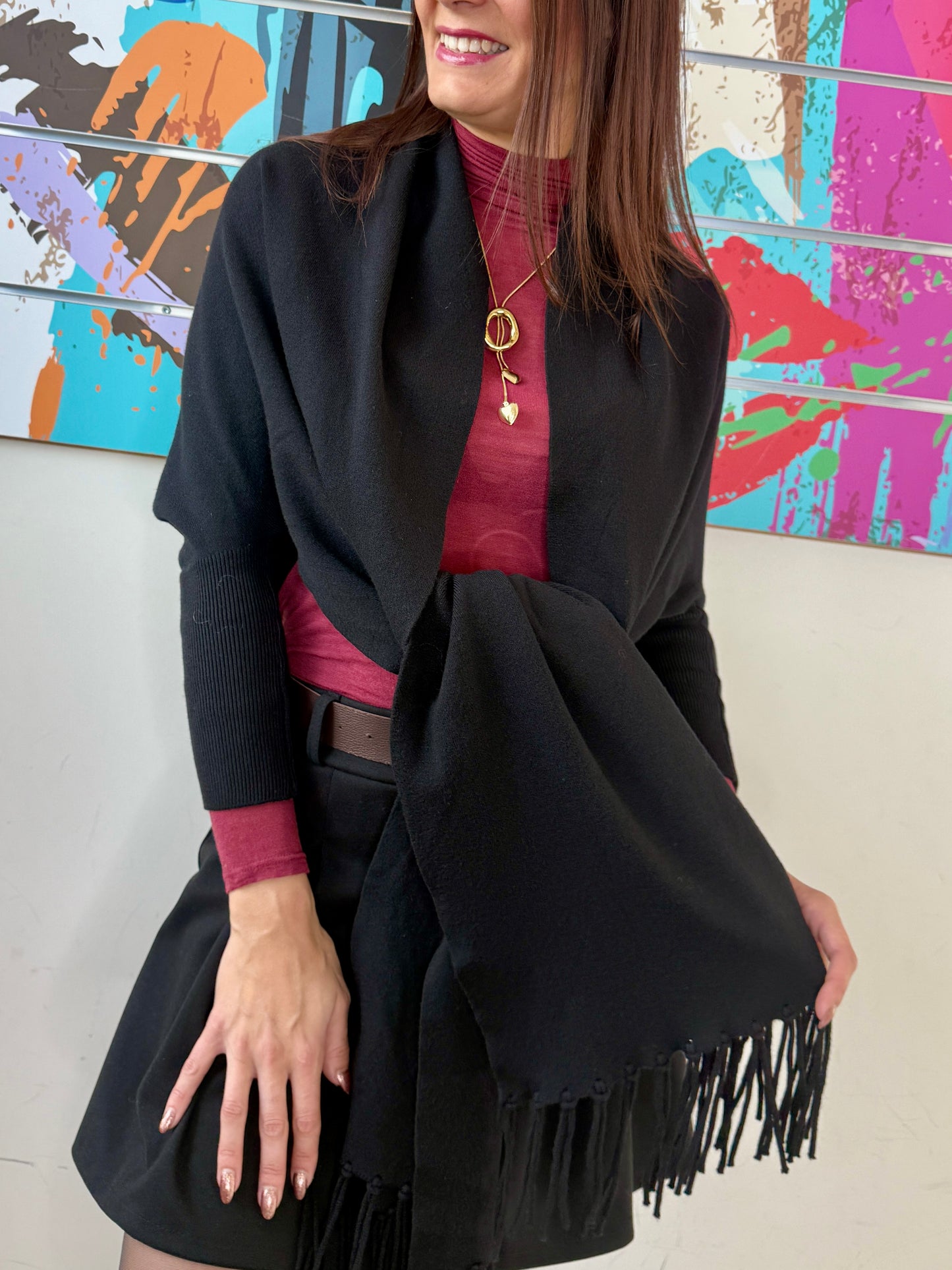 Gilet châle Maissane noir