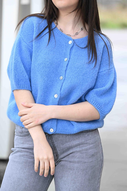 Gilet Cosy bleu azur