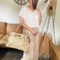 T-shirt Violette beige