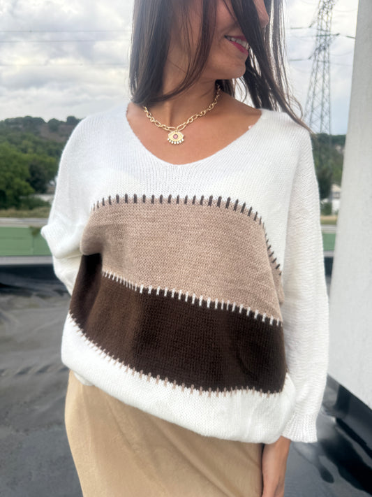 Pull Izak blanc