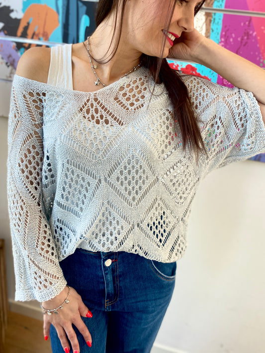 Pull Vicky argenté