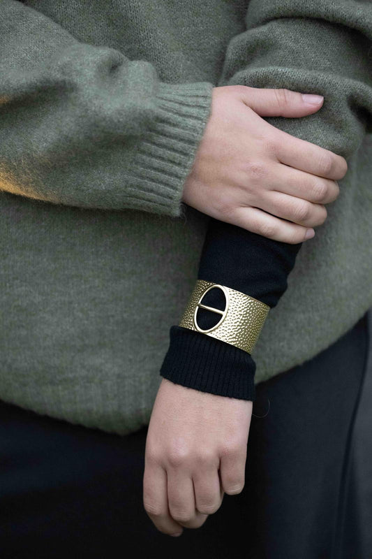 Bracelet manchette Kaïa doré