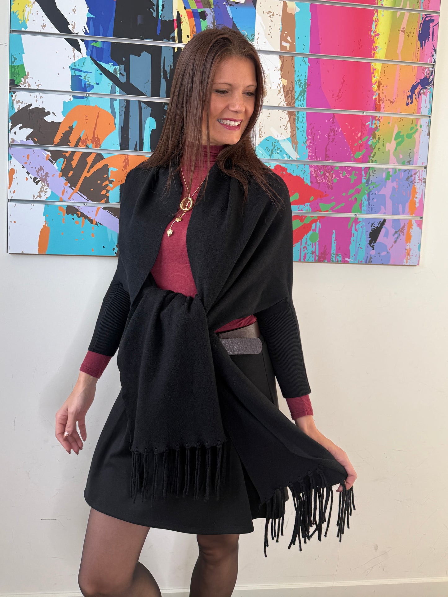 Gilet châle Maissane noir