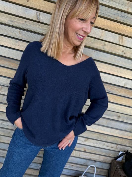 Pull Lucie bleu marine
