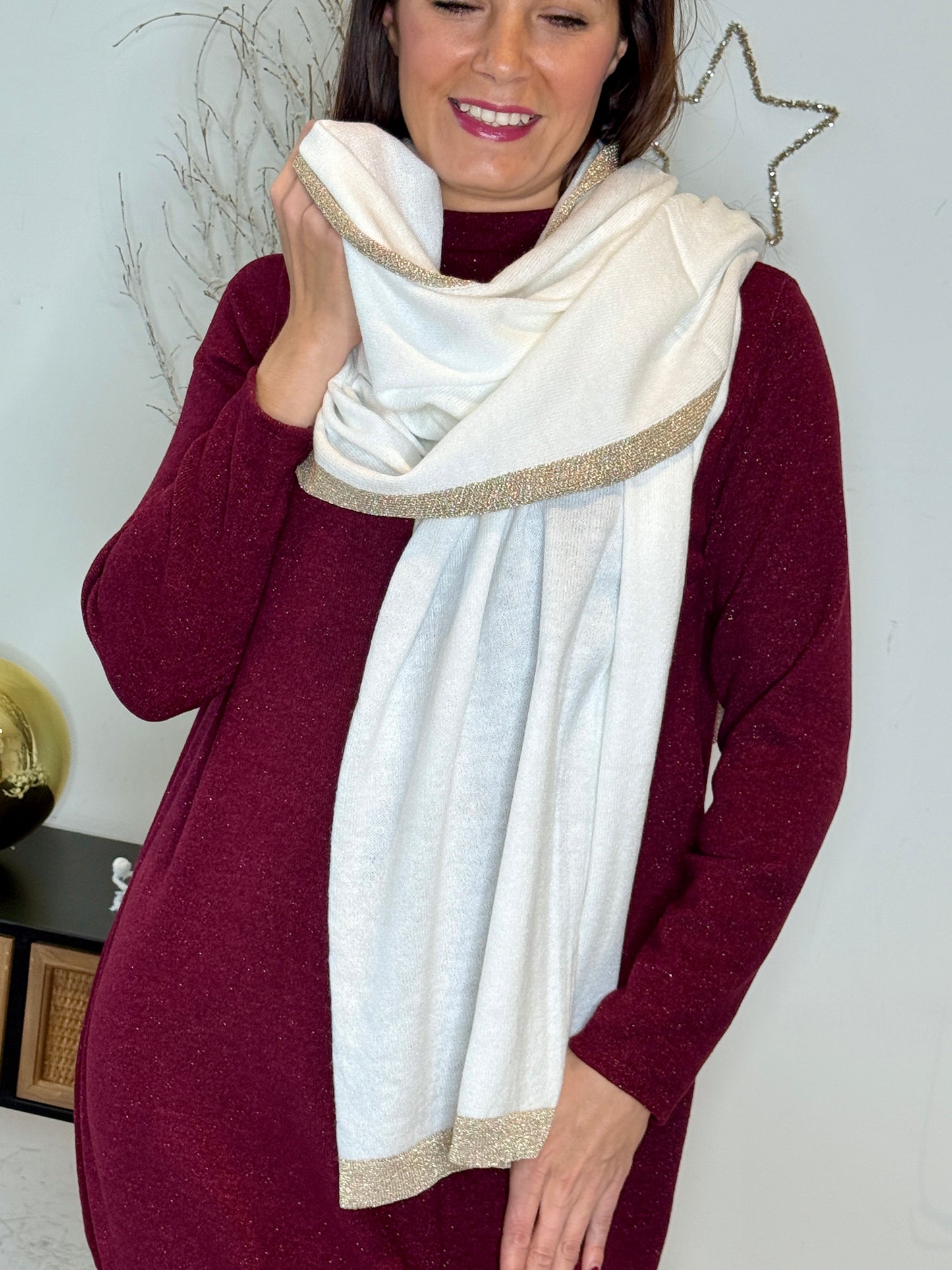 Echarpe Marguerite écru