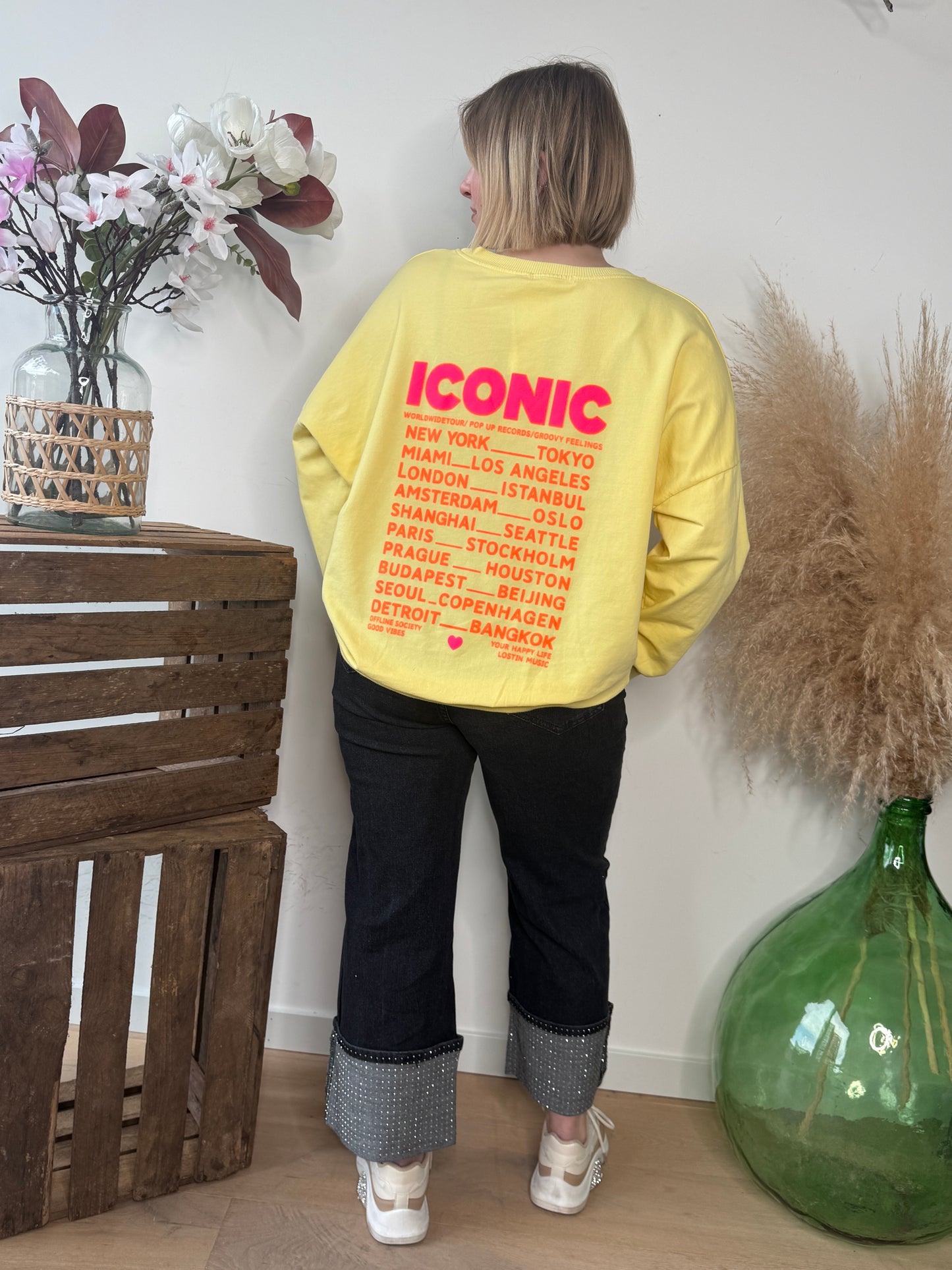 Sweat Iconic jaune