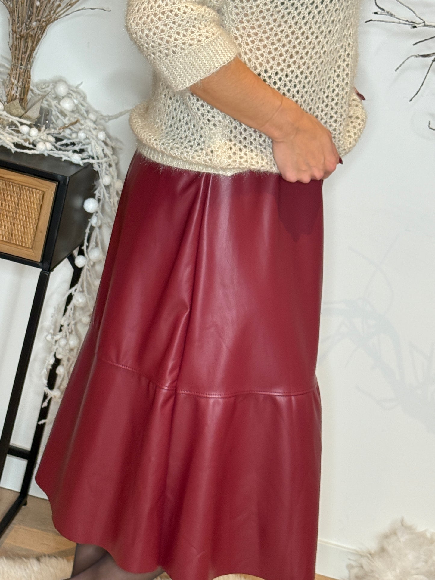 Jupe Axelle bordeaux