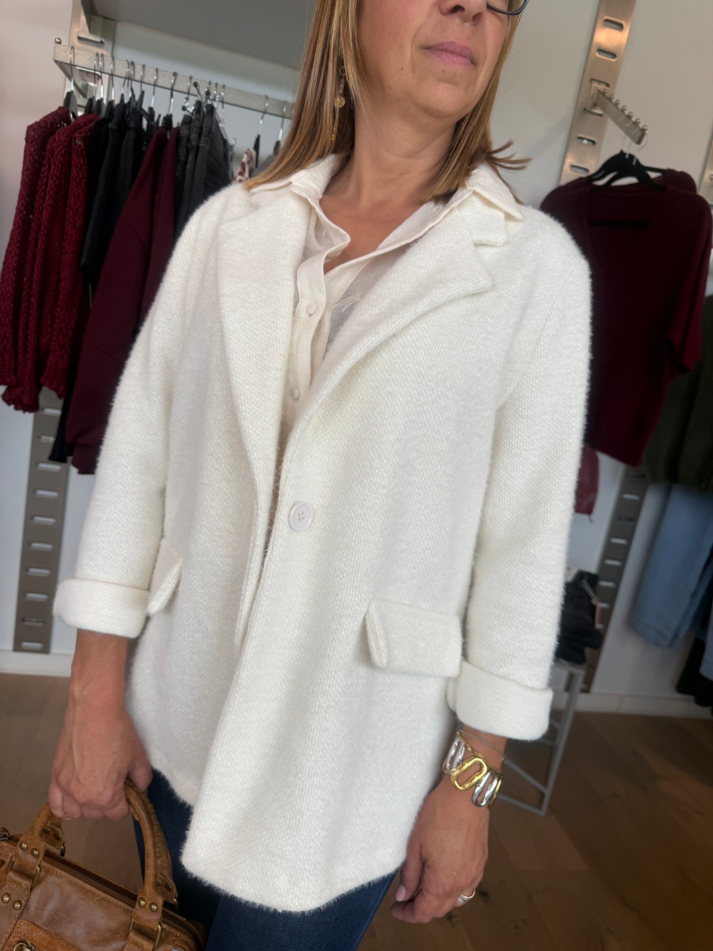 Blazer gilet Calie blanc cassé