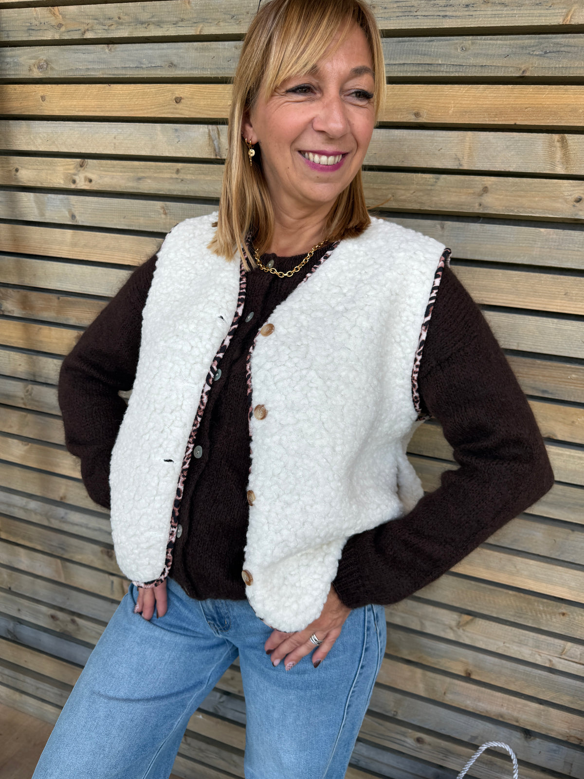 Gilet Shirley écru