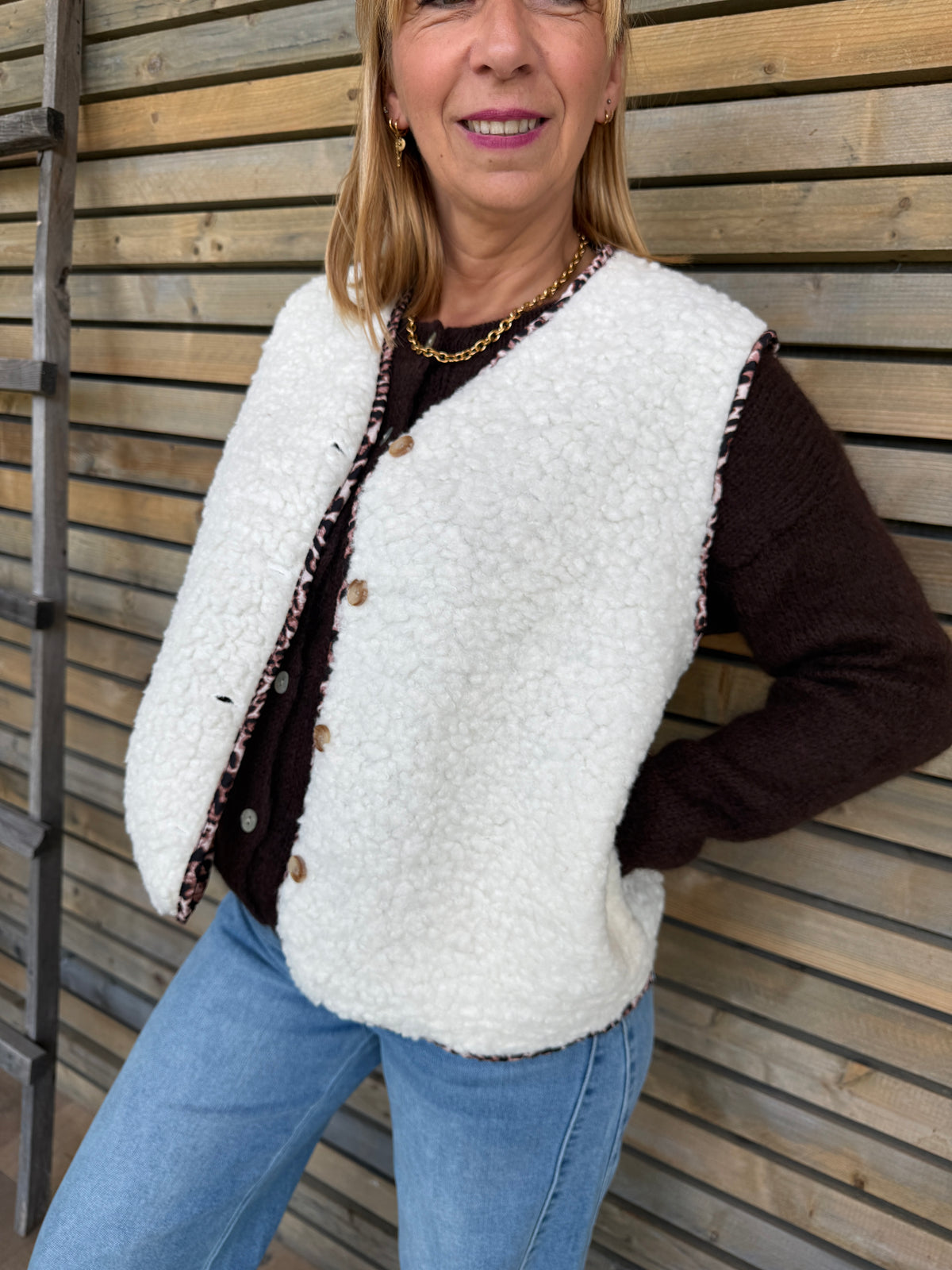 Gilet Shirley écru