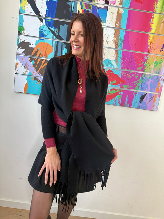 Gilet châle Maissane noir