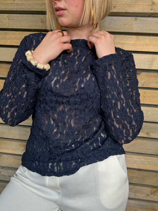 Blouse Estelle bleu marine