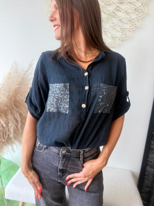 BLOUSE Anna noir