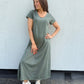 Robe Olivia vert kaki