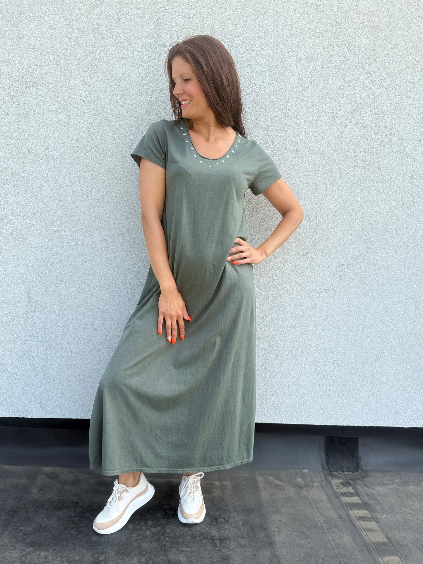 Robe Olivia vert kaki