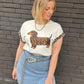 T-shirt Dog Mom blanc cassé