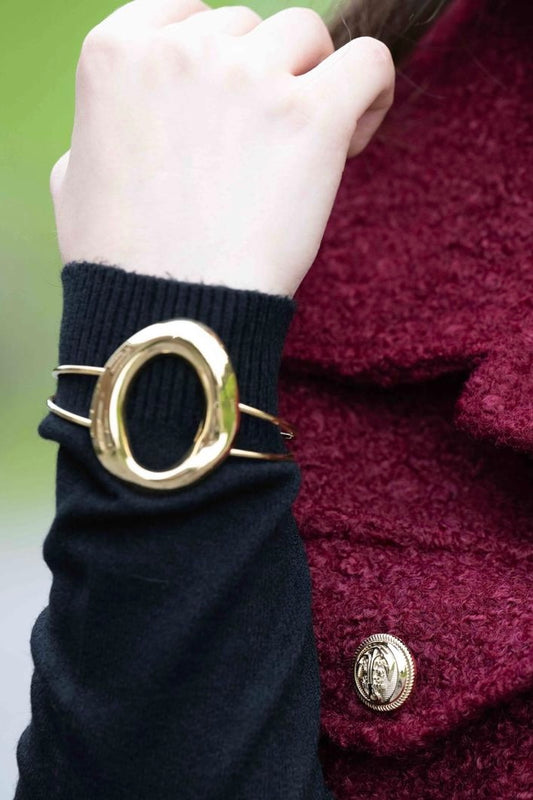 Bracelet manchette Aléna doré