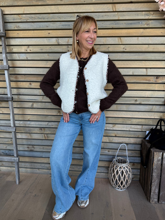 Gilet Shirley écru