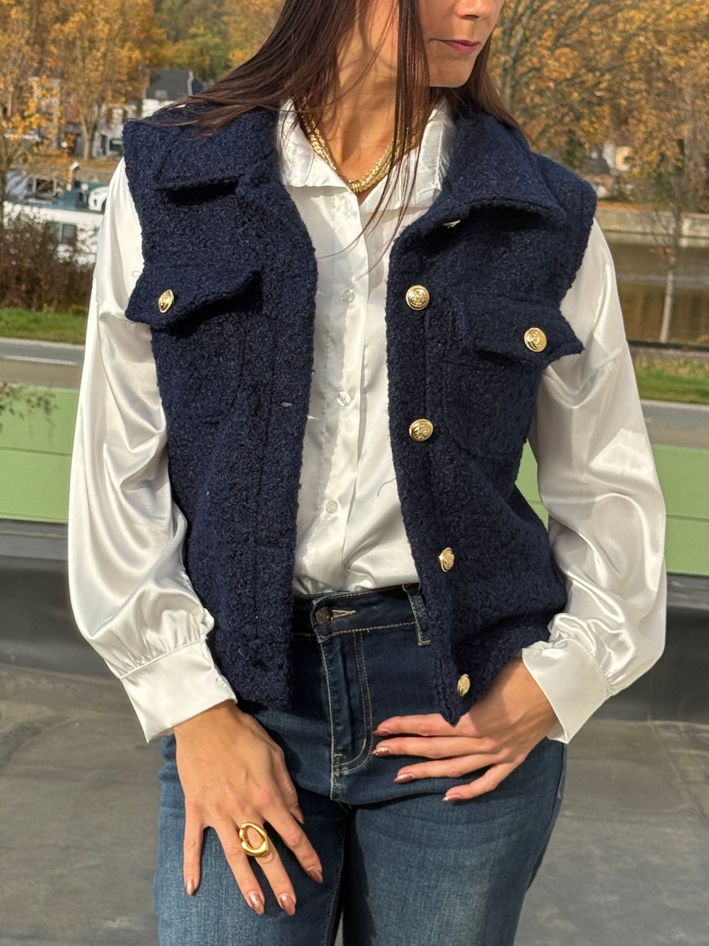 Veste Maylis bleu marine