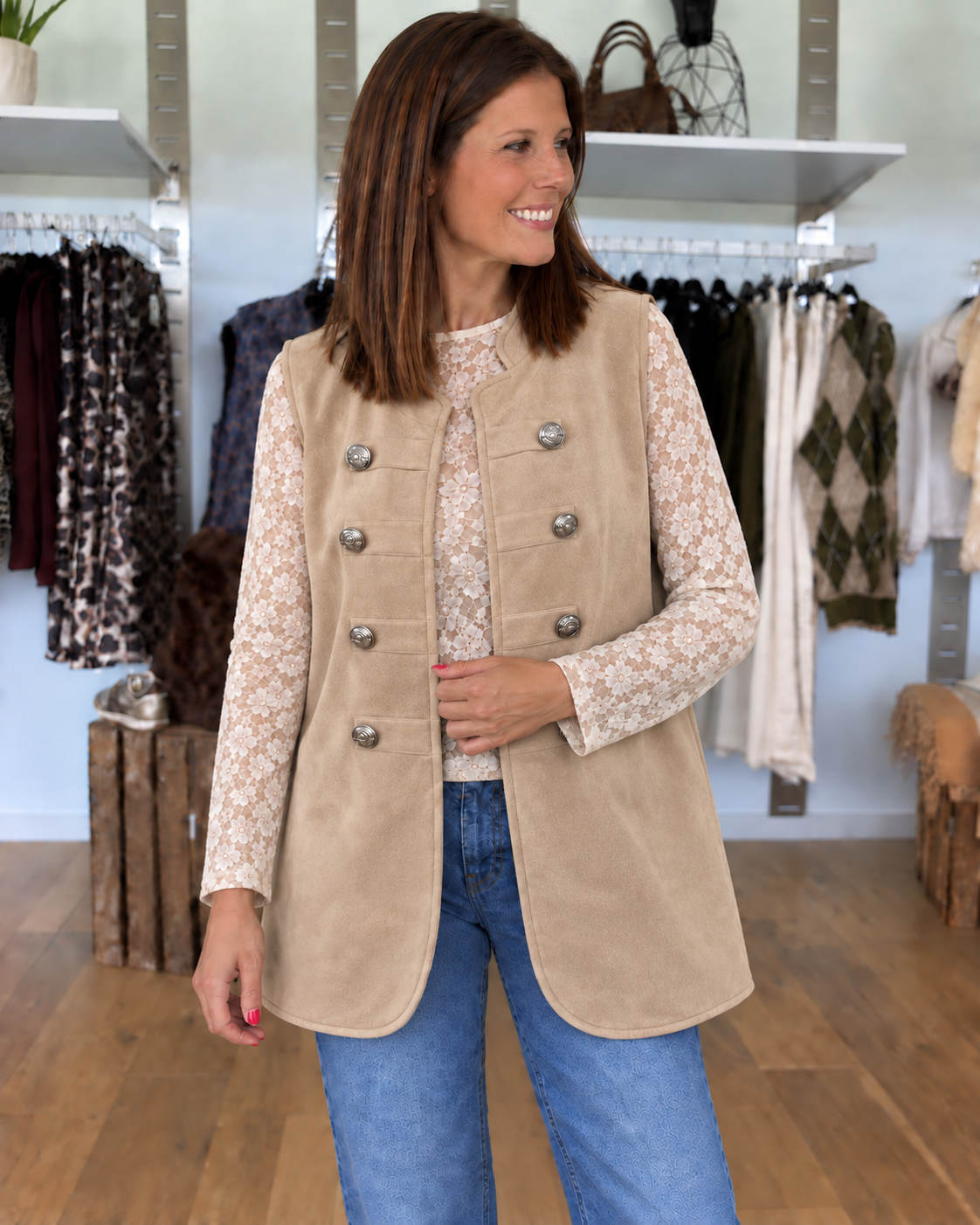 Gilet Electra beige