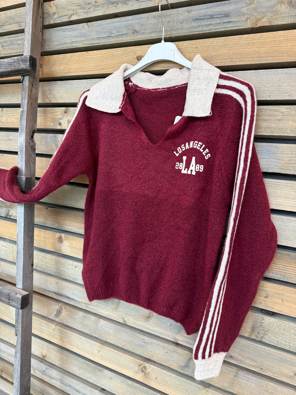 Pull Los Angeles bordeaux