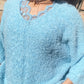 Pull BOUCLETTE bleu ciel