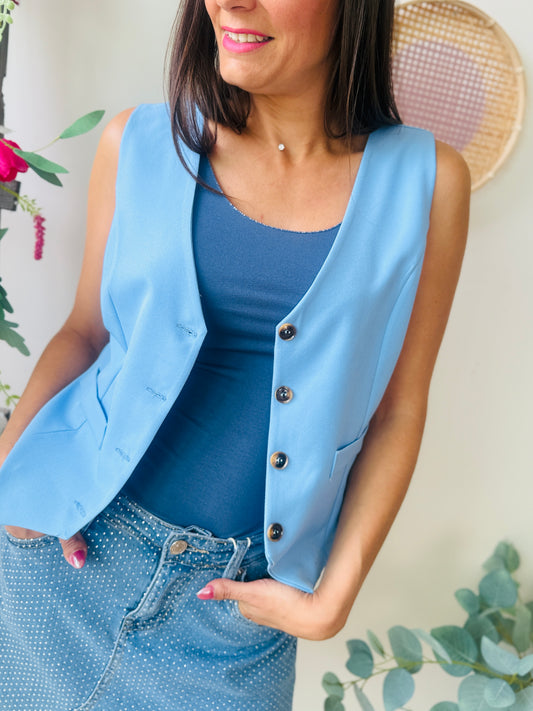 Gilet Carl bleu ciel