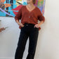 Gilet Eloïse rouille
