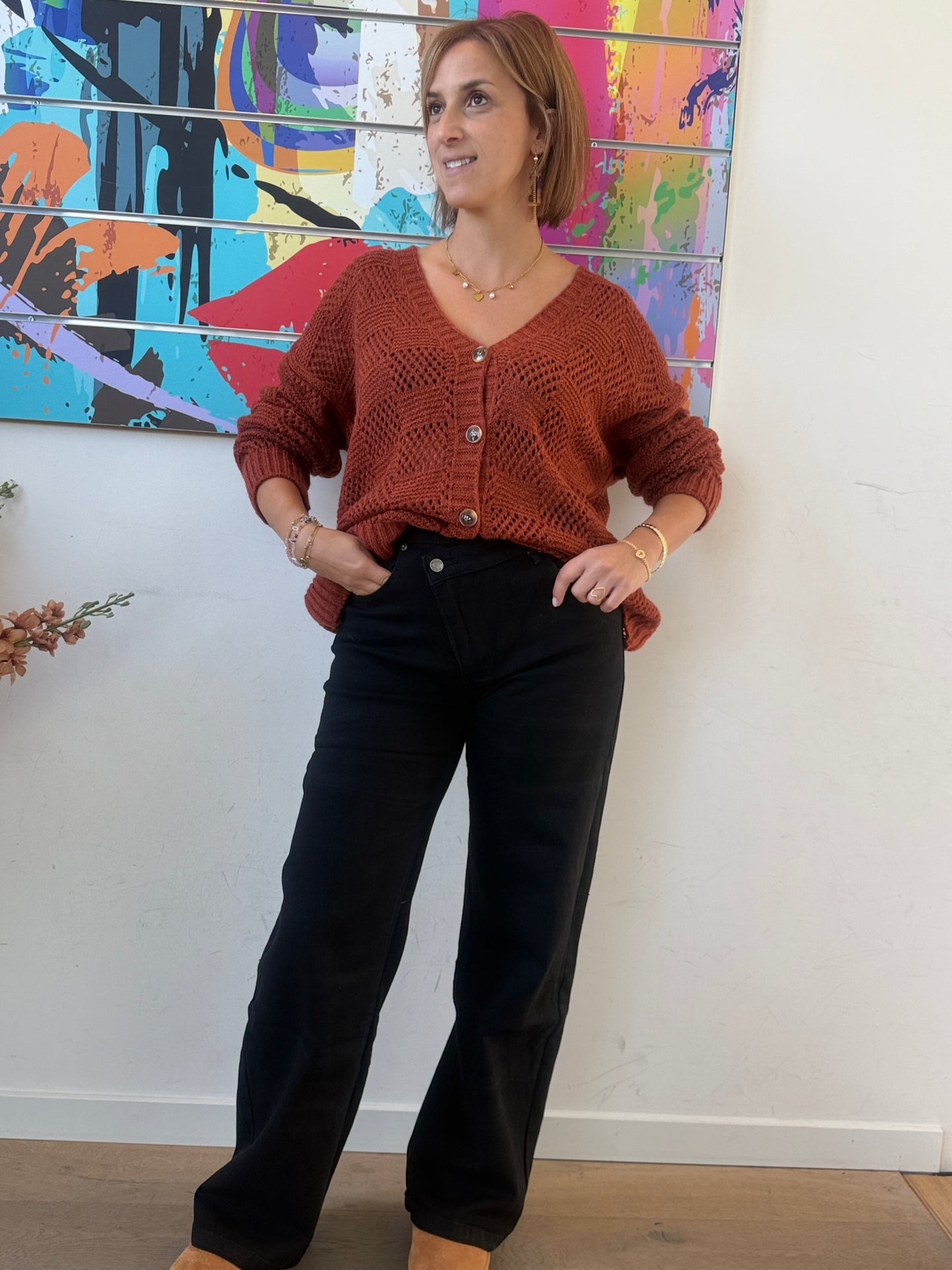 Gilet Eloïse rouille
