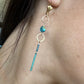 Boucles d'oreilles Nicole Cavallaro créole turquoise