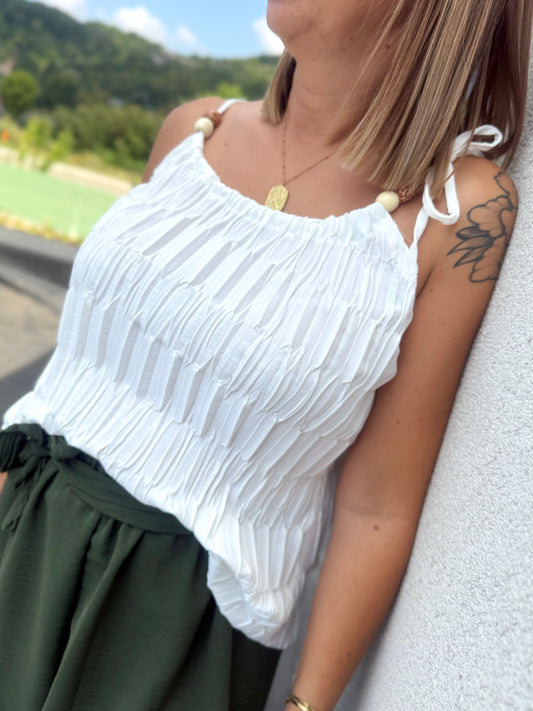 Top Alice blanc