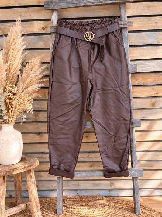 Pantalon Térésa brun