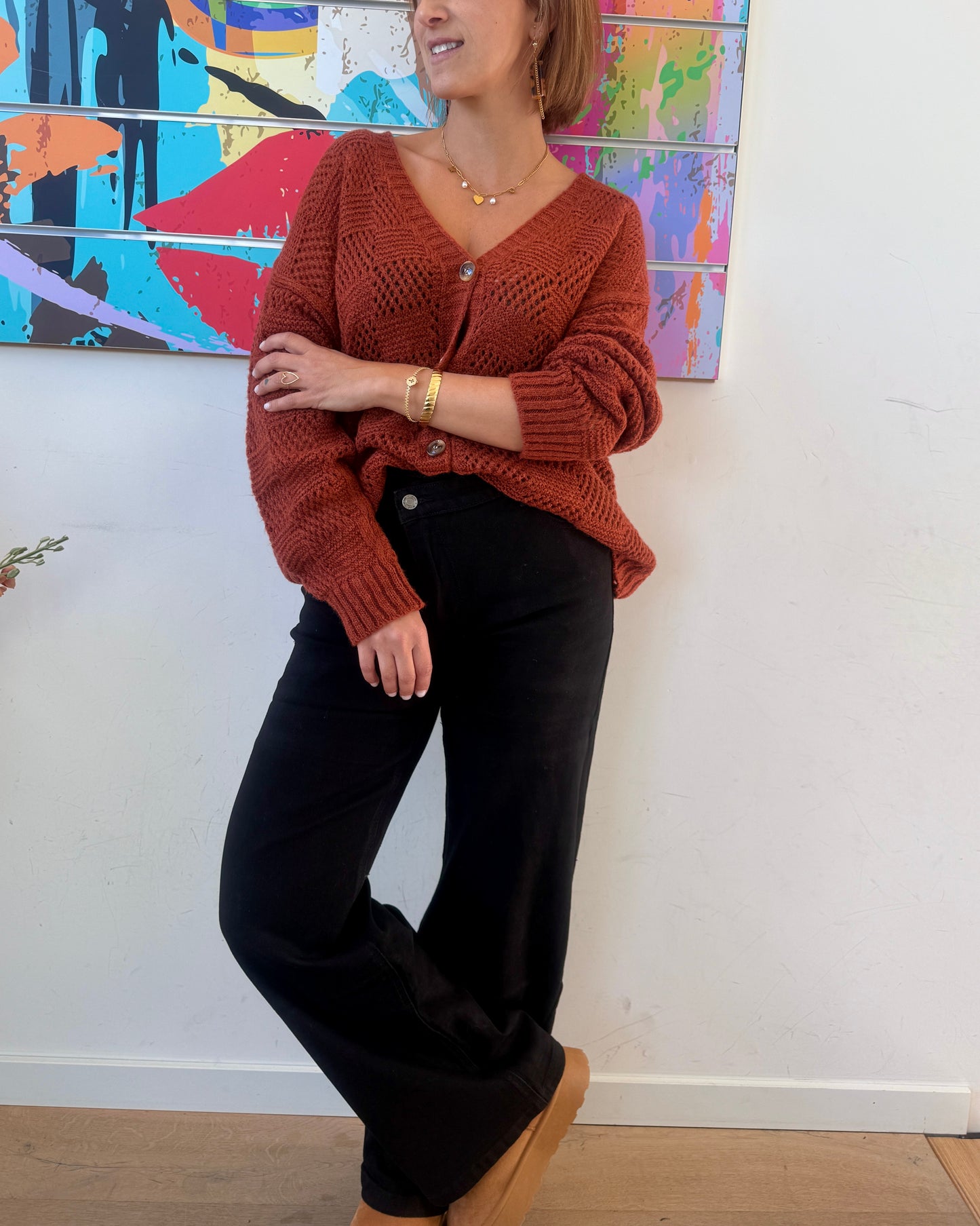 Gilet Eloïse rouille